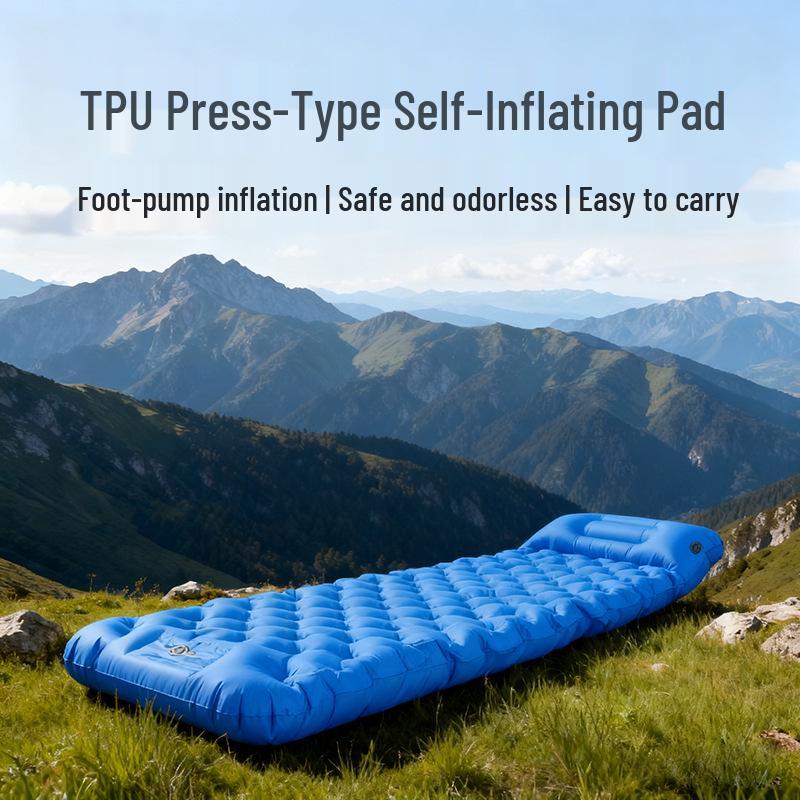 Colchoneta inflable para dormir TPU para una persona: Colchón Portátil, Impermeable, de Alta Elasticidad para Acampada al Aire Libre.