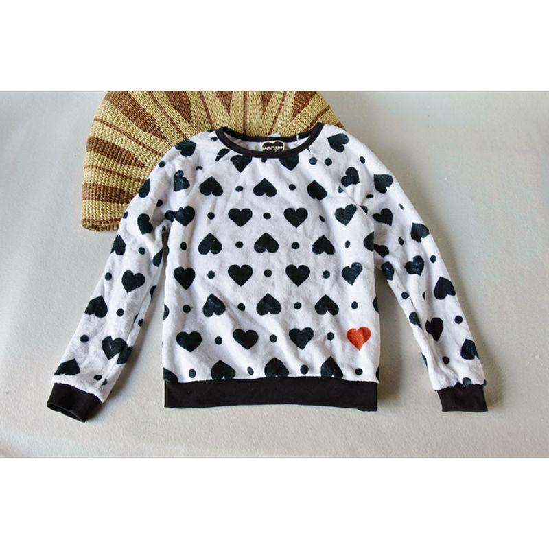 

European and American Original Autumn and Winter round Neck Cartoon Animation Pajamas heart shape XL