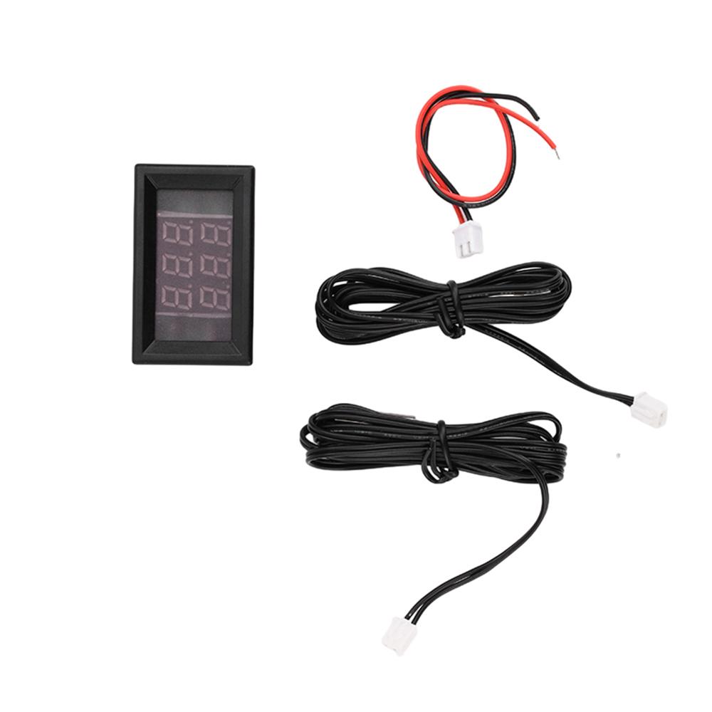 Mini Dual Display Digital Thermometer W/ Dual NTC Waterproof Metal Probe Temperature Sensor Tester for Car Room Indoor 4V-28V