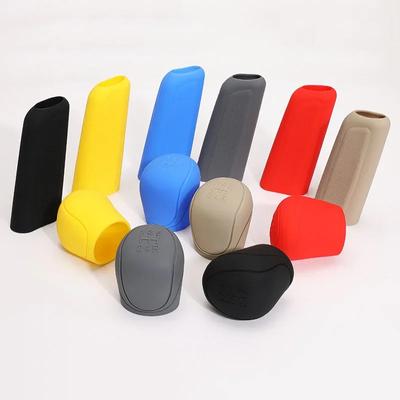 2Pc/Set Car Auto Manual Silicone Shift Gear Head Knob Cover Handbrake Hand Brake Covers Sleeve Case Skin Protector Car Styling