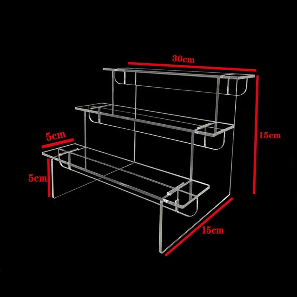 1-5 Tier Acrylic Display Stand Transparent Ladder Hand-Made Model Display Stand For Cupcake Perfume Doll Blind Box Storage Shelf