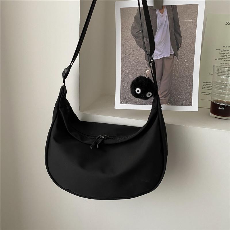 Oxford Cloth Crescent Bag for Women Lightweight Casual Shoulder Crossbody Handbag