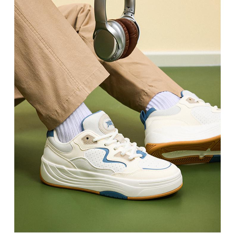 Anta Comfortable Fashion PG7 Shock Absorption Increased Height Low-Top Sneakers Men Sneakers Ivory Micro-Protein Misty-Blue 112538079-1