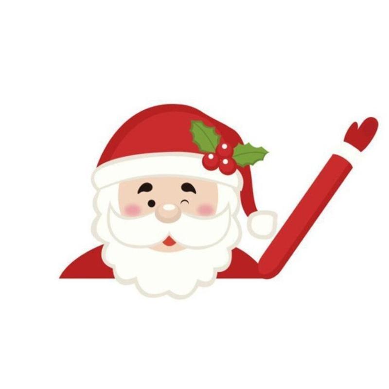 Car Decorate Christmas Santa Claus Waving Sticker Car Rear Wiper Decal Windshield Wiper Decal Tags Rear Wiper Stickers Cute Auto