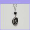 Gothic Moon Raven Goddess Necklace With Geometric Pendant For Women