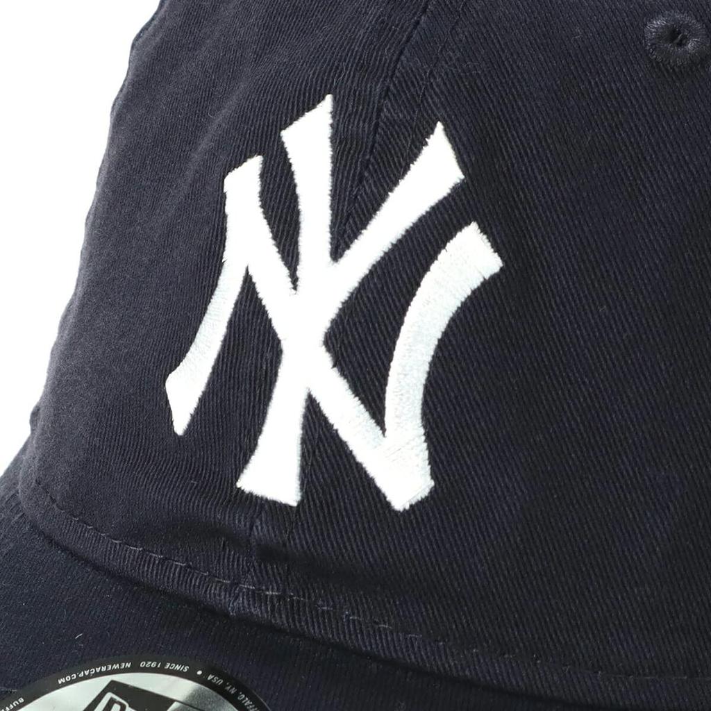 New Era 9TWENTY Cloth Strap Washed Cotton New York Yankees Navy X White Cap One Size (New Era)