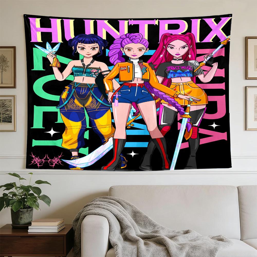 Huntress Power Squad Large Printed Wall Tapestry, Ideal Holiday Gifts, Room Decor for Dorm Bedroom Parties,Perfect Gift