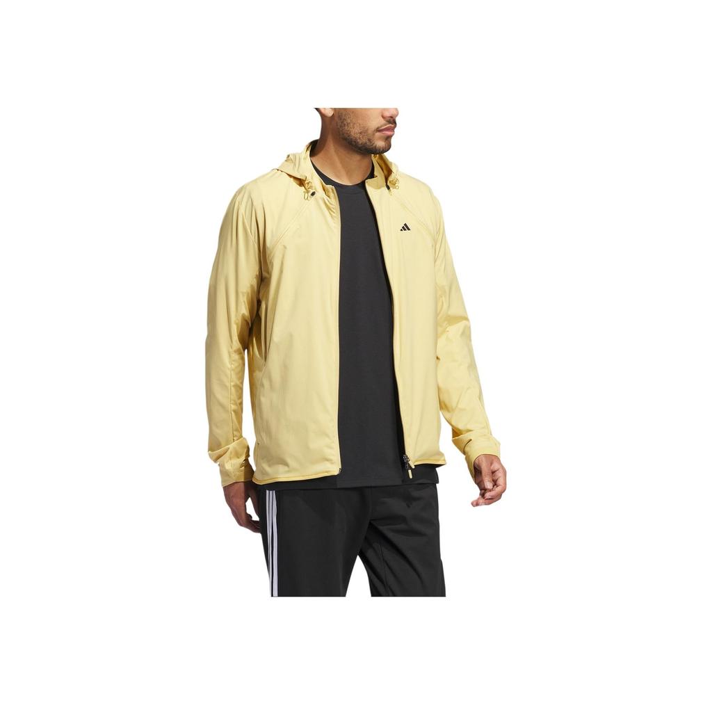 Adidas Ultimate 365 Solid Logo Long Sleeve Hooded Jacket Men Jackets Yellow IX2043