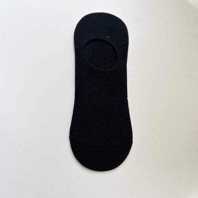 Men Summer All Kinds of Casual Solid Color Light Mouth Low Top Non Slip Silicone Invisible Boat Socks