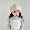 Solid Color Kids Newsboy Cap Visor Baby Beret Retro Children Forward Hat  Boy Girl