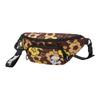 Li Ning X Persue Artist Collaboration Sports Fabric Crossbody Shoulder Bag Women Bags Brown Yellow Floral ABDR478-2