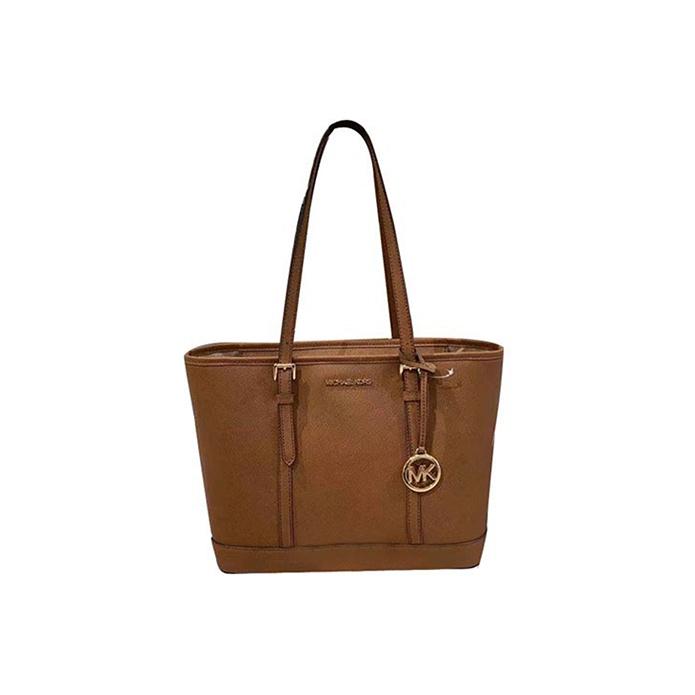 

Michael Kors MK Jet Set Travel Letter Logo Pendant Tote Bag Women Tote Bags Brown 35S0GTVT1L-LUGGAGE Basic Set (Bag+Dust Bag)