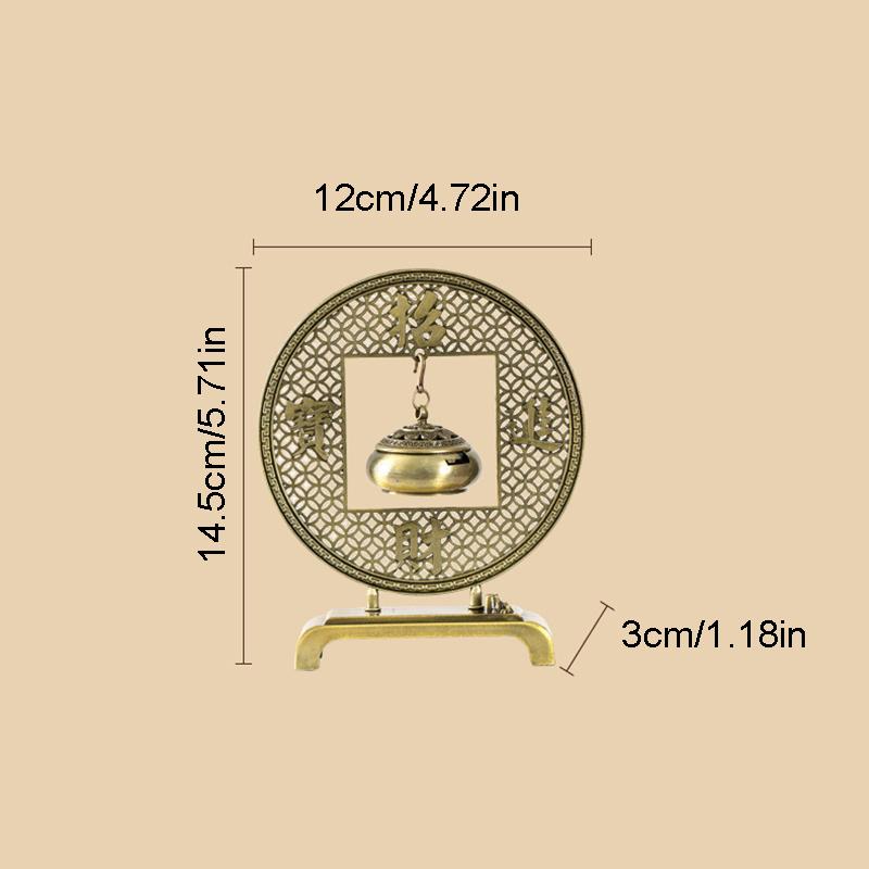 Lotus Flower Incense Burner Retro Hollow Out Zinc Alloy Hanging Lotus Burners Blessing Nasturtium Holder Home Office Decor