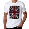 Grunge UK Flagge Großbritannien Punk Stil Used Look Wand T-Shirt Lustige T-Shirts Baumwolle Unisex Grafische T-Shirts T-Shirt