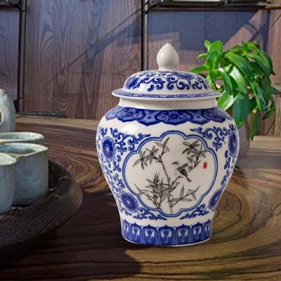 Ceramic Ginger Jar Asian Crafts Tangerine Multipurpose Chinoiserie Porcelain Jars Vase