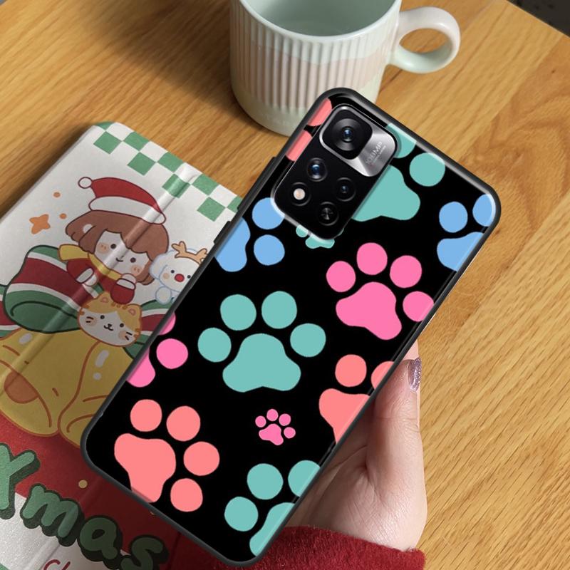 Cat Dog Paws Case For Xiaomi Redmi Note 14 Pro 13 12 11 10 15 Pro Plus Redmi 15 C 13 10C 12C 14C 13C Cover