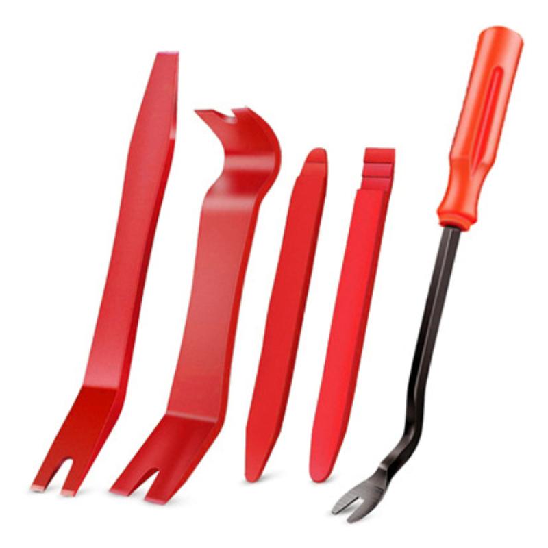 

Auto Clip Pliers and Fastener Remover Car Trim Rivet Removal Pry Tool Repair for Automotive Door Panel Upholstery Dashboard Red (1 set)