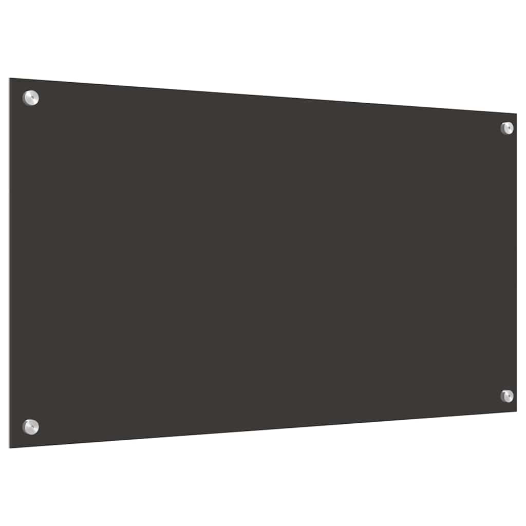 Kitchen Backsplash 2 pcs Dark Gray 90 x 50 cm Tempered Glass