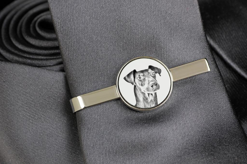 Manchester Terrier - tie clip with a dog, personalized tie clip, a unique gift for a man from the Art-Dog brand