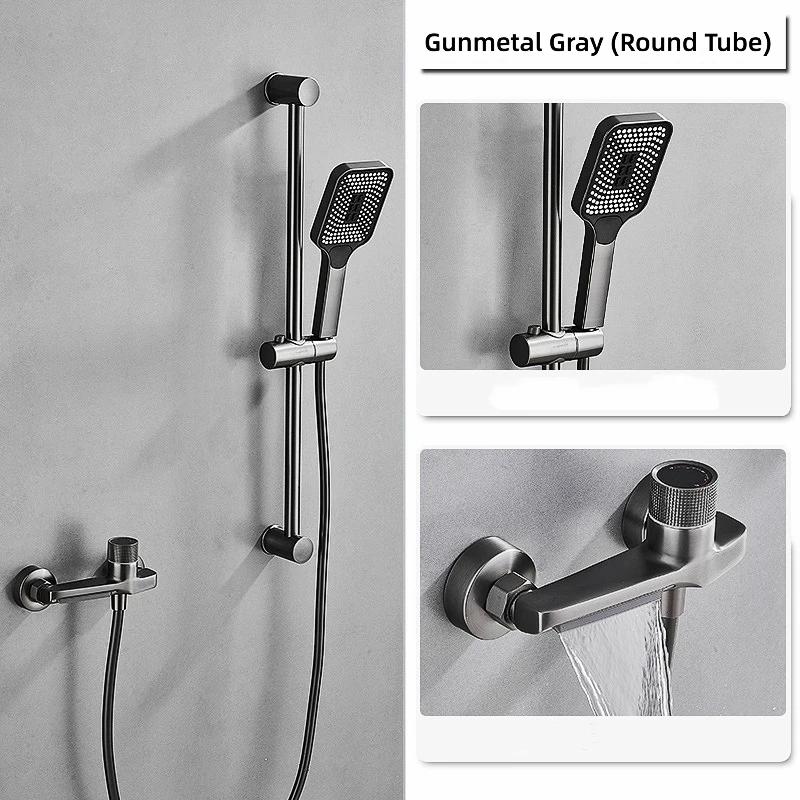 Bathroom Shower Set Household Copper Shower Faucet Wall-mounted Bathtub Faucet Rain Shower Sets Bathroom Accessories