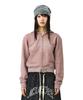 Mimthewardrobe Hotfix Logo Crop Zip-Up Hoodie_Pigment Pink