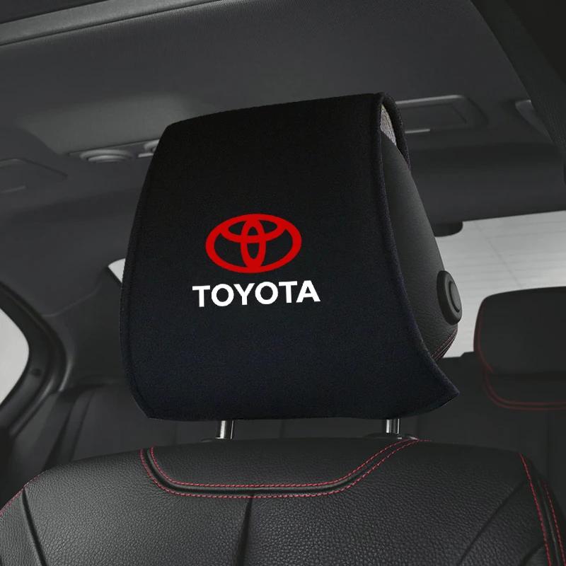 Toyota 2026 New Hub Caps 1Pcs Car Headrest Cover Seat Head Pillow Neck Headrest Cover Car Stying Toyota Camr Car Sticker