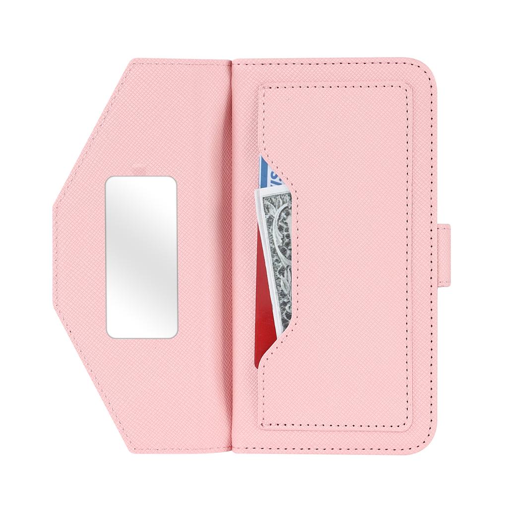 Etui z podstawką dla Samsunga Galaxy A53 5G, Tekstura krzyżowa, Skóra PU, Portfel, Pokrowiec na telefon z paskiem na ramię/Lusterko do makijażu