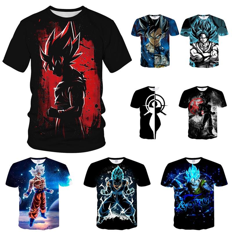 Stylish Men 3d T-shirts With Dragon Ball Z Fighting Super Saiyan Vegeta Print