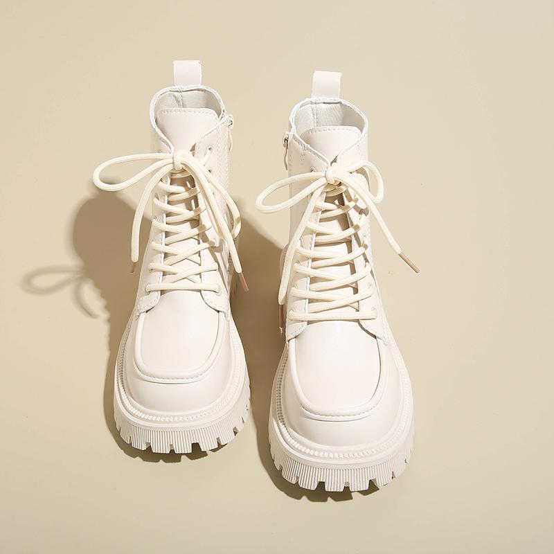 

Женские зимние ботинки Повседневные короткие мотоботы Модные ботильоны для девушек Черные теплые ботильоны с мехом Большой размер EU: 35 слоновая кость