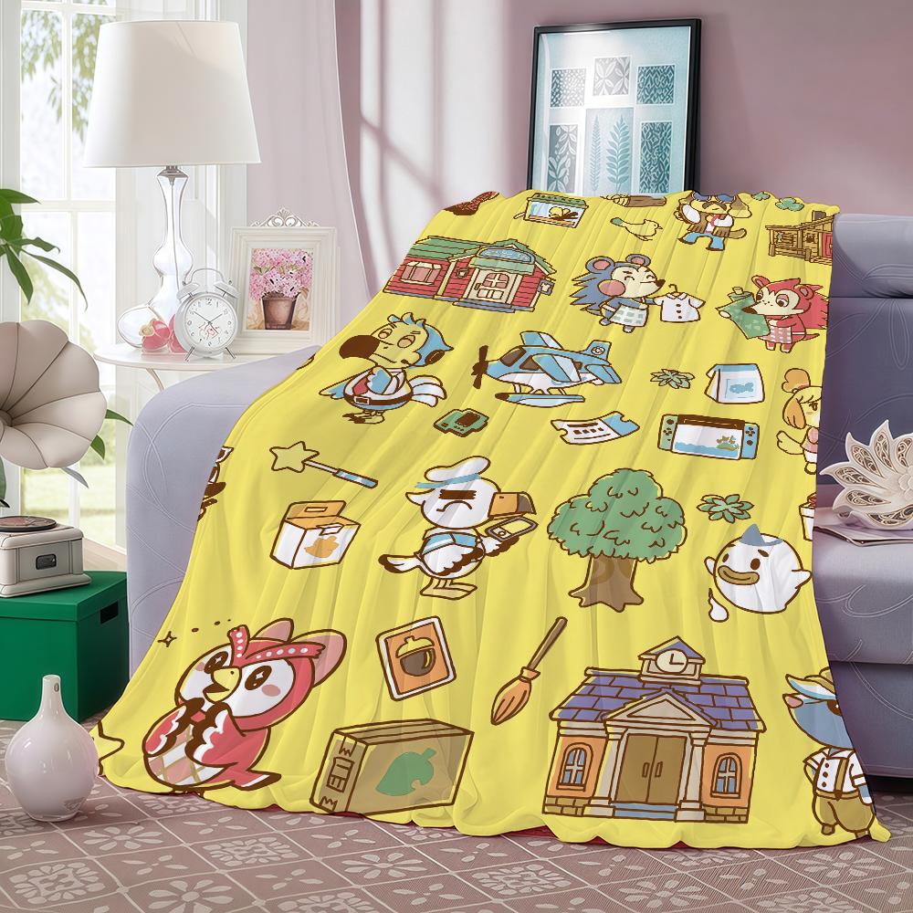 Cartoon Game A-Animal C-Crossing Blanket Soft and Skin Friendly For Couch Bed Napping Bedspread All Seasons Comforter