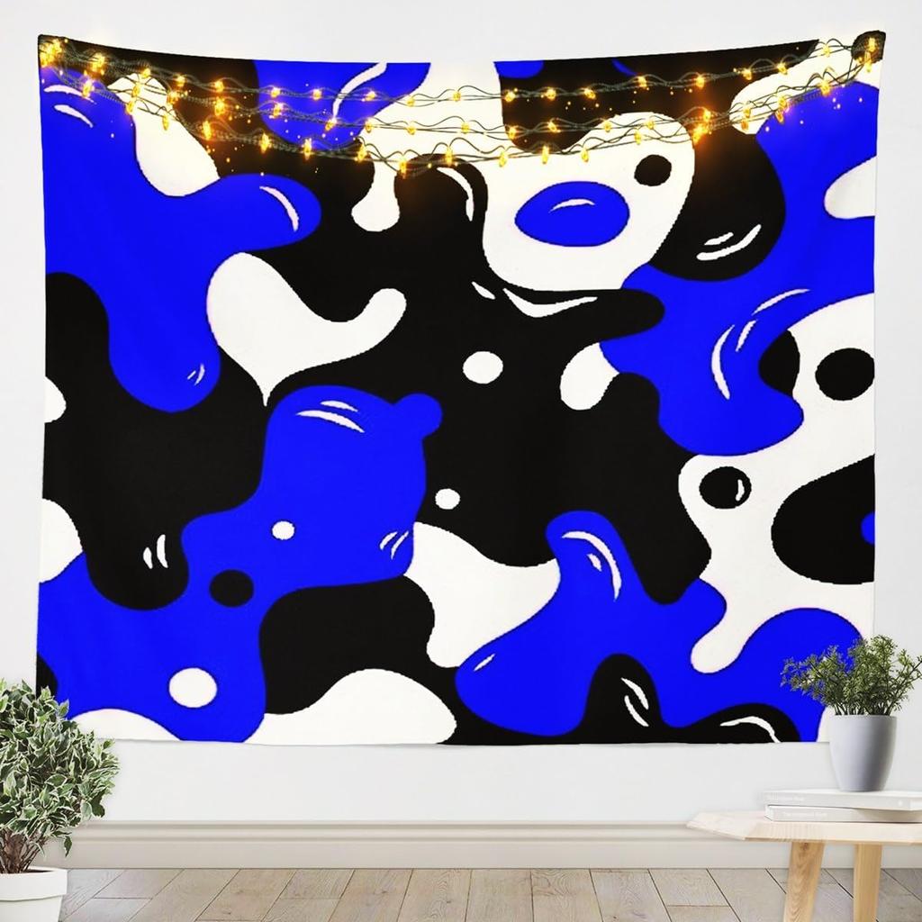 Black White Tapestry Kids Abstract Art Wall Hanging for Boys Girls Teens Stripes Modern Art Wall Blanket Geometric Wall Art Room