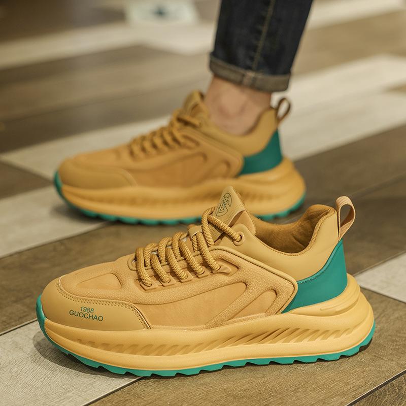 Light luxury retro dad trendy shoes men's new summer trend board shoes high-end thick-soled non-slip sports and leisure shoes