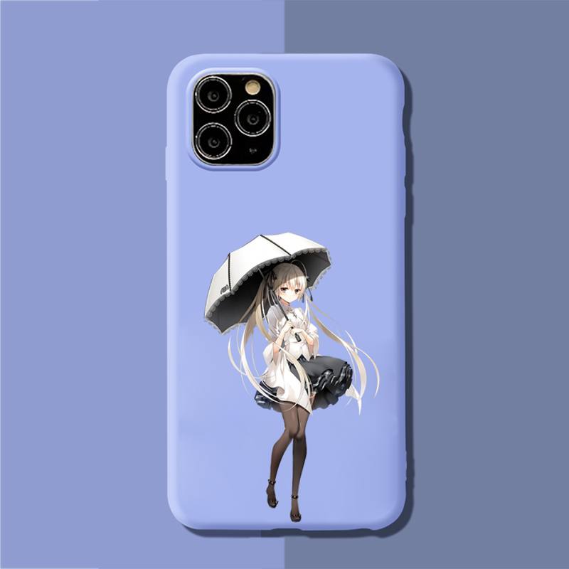 YNDFCNB Yosuga no Sora Phone Case Soft Solid Color for iPhone 11 12 13 mini pro XS MAX 8 7 6 6S Plus X XR