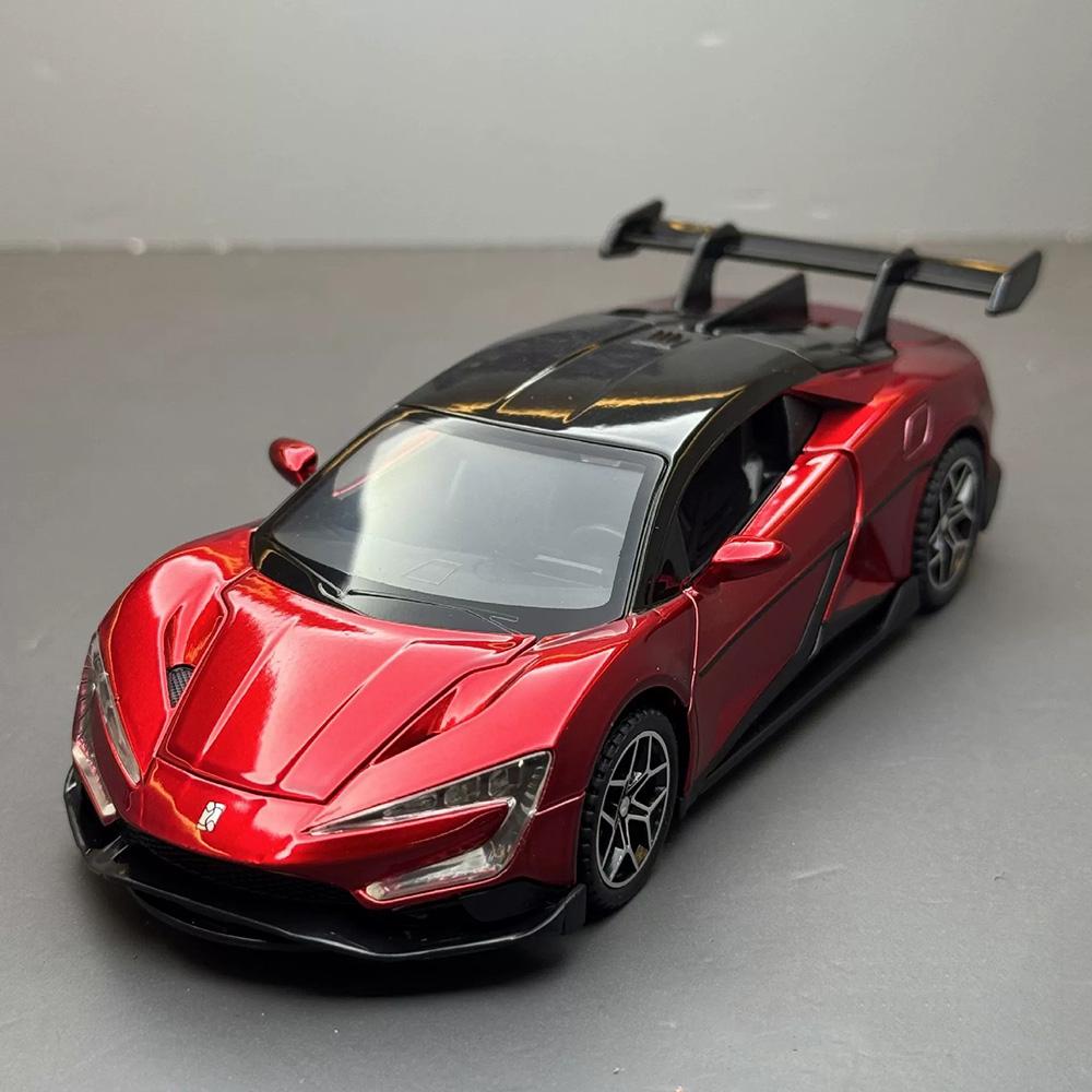 1:32 BYD YANGWANG U9 Martini Cars Alloy Toys Model Wheel Pull Back with Light Sound Miniature Sports Car for Kids Birthday Gifts