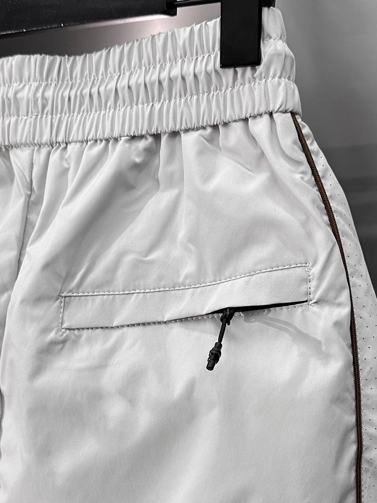 Summer Quick-Dry Breathable Harem Pants with Side Stripes and Cuffs