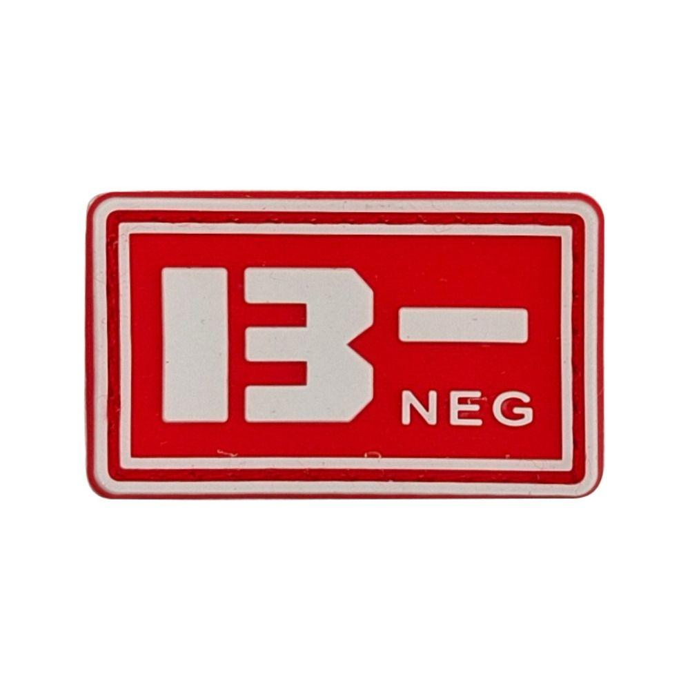 PVC Glue Stamp Blood Type Magic Sticker Embroidered Patch Emergency Armband  Helmet Decoration