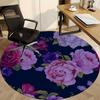 1pc Floral Pattern Carpet, Round Non Slip Durable Large Size Office Carpet, Suitable for Office