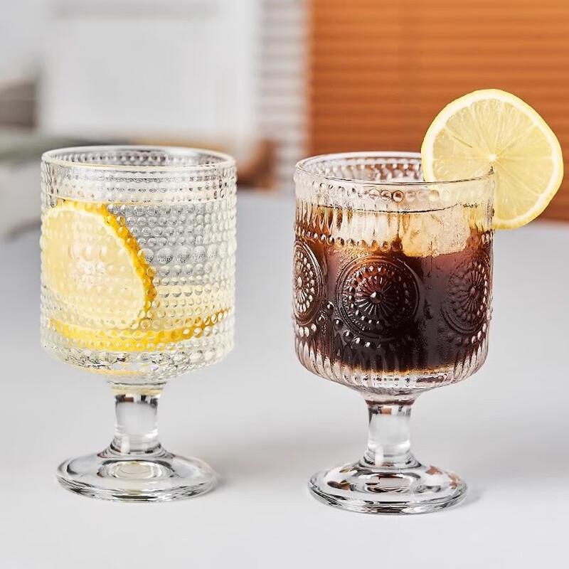 Shangqi 225ml Sunflower Design Glass Cups (Set of 3)