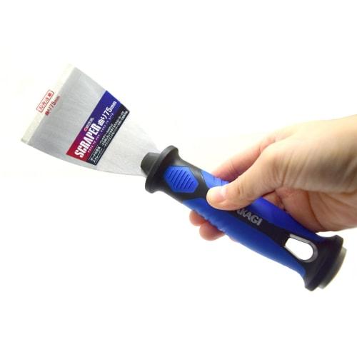 Takagi Guarded Penetrating Scraper, Curved, 75mm