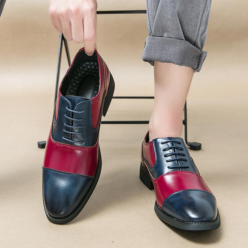 New Men Classic Derby Shoes Casual  Comfortable Versatile Leather Shoes Lace Up Busines Fashionable Formal Shoes Men Sizes 38-46