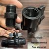 PVC Black Double-Threaded Straight Adapter, 1/2" to 3/4" - Dual External Threads Nipple Connector