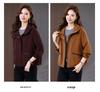Women's Casual Hooded Jacket - 2024 Spring/Autumn Fashion, Loose Slim Fit, Petite Mom Style, Short Pure Cotton Top