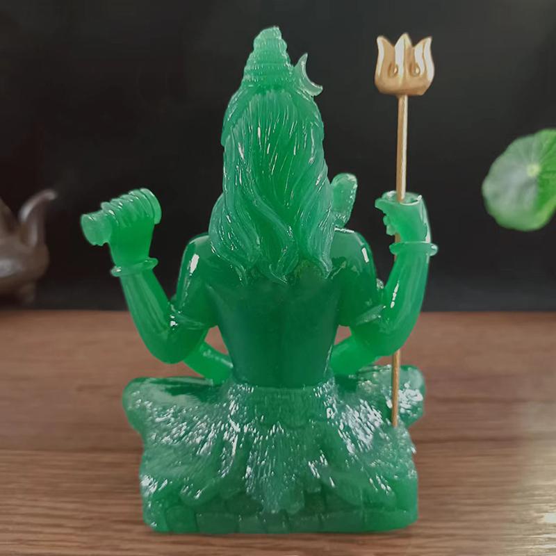 Jadefarbene Shiva Statue Hindu Ganesha Vishnu Buddha Figur Skulptur Raum Büro Haus Dekoration Indien Gott Feng Shui Handwerk