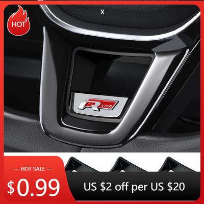For VW VOLKSWAGEN 2026 New The Steering Wheel Decorative Sticker RLine Logo Is Applicable To the Volkswagen Passat GTI Polo Golf