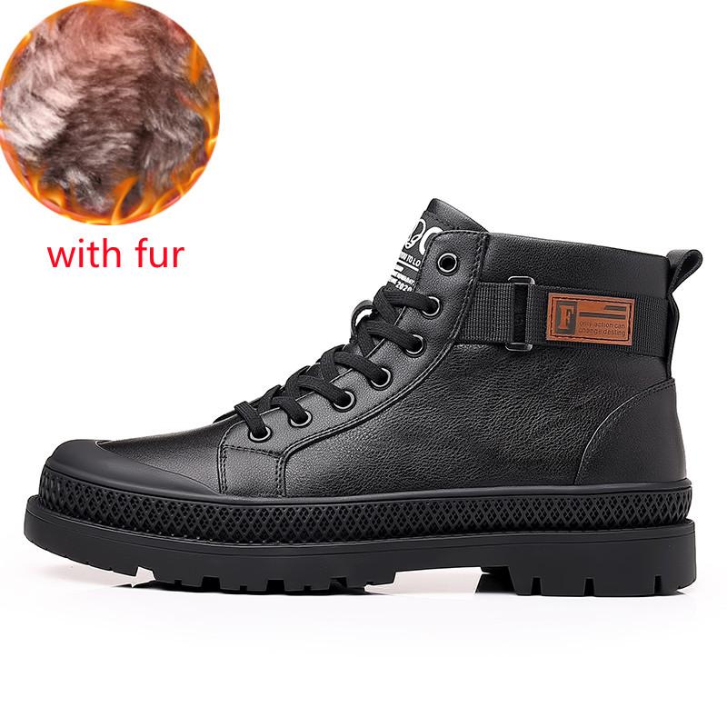 

Модные зимние мужские ботинки для отдыха на открытом воздухе с мехом, кожаные мужские деловые хлопковые туфли, деловые повседневные теплые зимние ботинки для мужчин, ботинки для отдыха 10