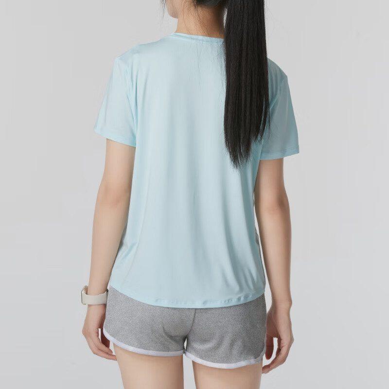Nike Women'ss Quick-Dry Breathable Crewneck T-Shirt Blue FN2799-474