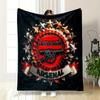 Arsenal Logo Black Designed Flannel blanket for bedroom, living room, sofa, and nap