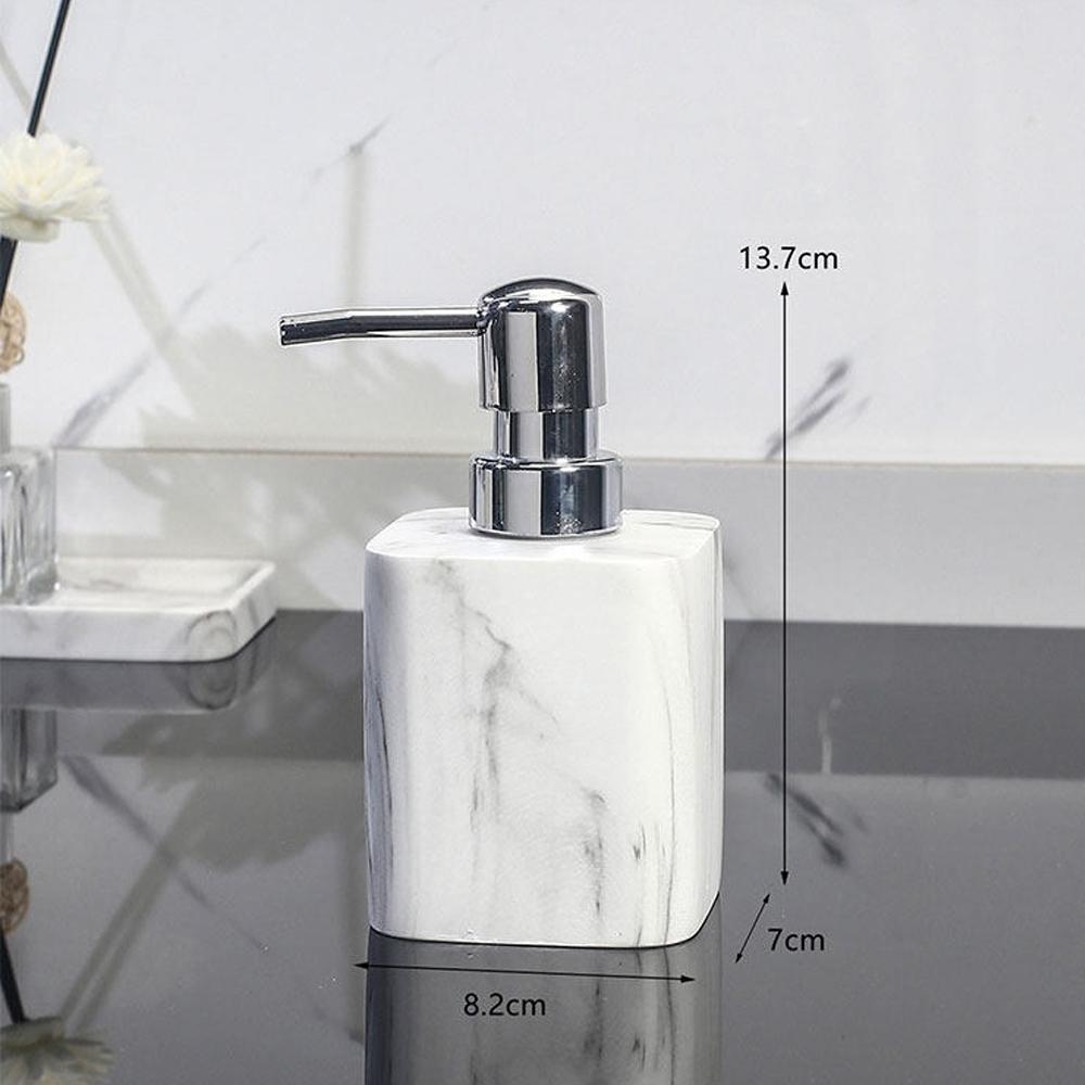 Nordic Style Marble Hand Sanitizer Bottle Bathroom Press Emulsion Dispenser Bathroom Emulsion Sub-bottle Bathroom Decoration