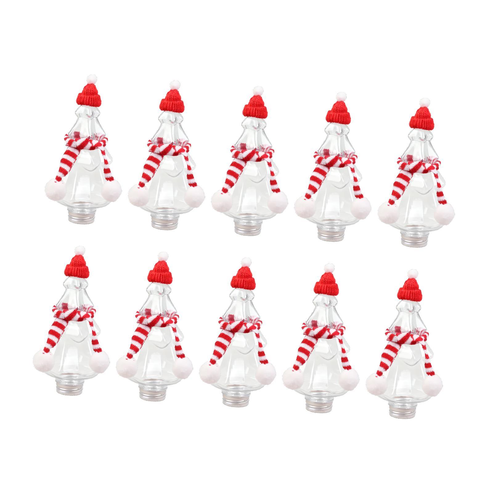 

10x Christmas Juice Bottles Drink Bottle Xmas Party Favors 400ml Beverage Container Christmas for Coffee Drinking чистий