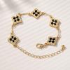 1pc Luxurious Four Leaf Clover Beaded Bracelet Women Vintage Artistic Chic And Unique High-End Bracelet Suitable